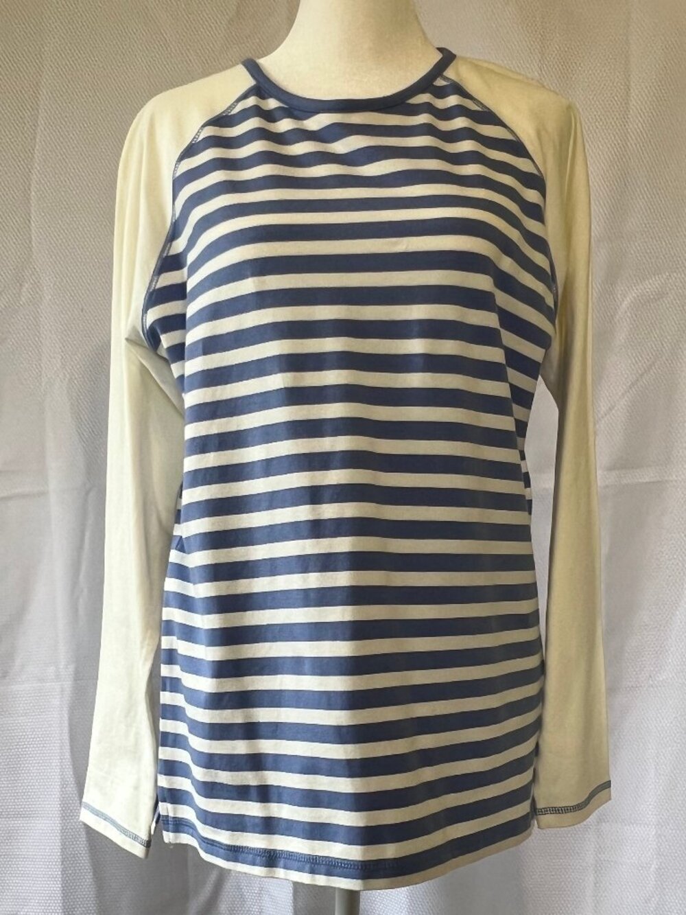 Liz Claiborne Liz & Co Blue & White Striped Shirt
